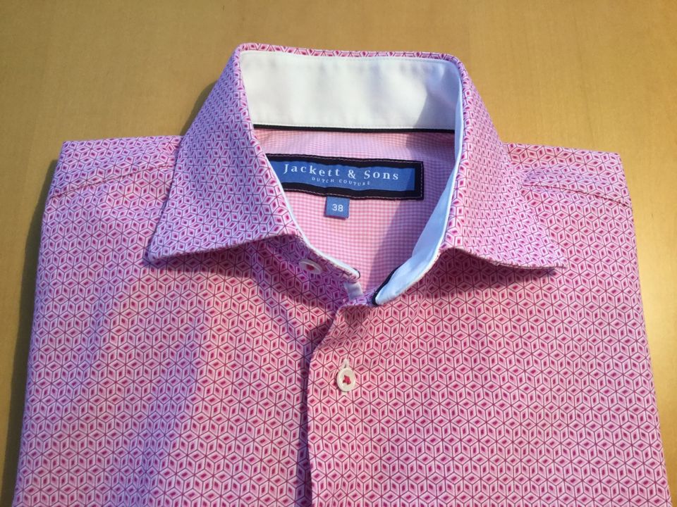 Marken-Hemd rosa Gr.38 Jackett&Sons, neu 99,90€, Maße im Text in Hohenstein-Ernstthal