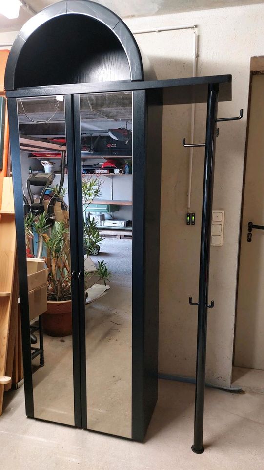 Garderoben-Schrank  mit 2 Spiegeln schwarz in Bamberg