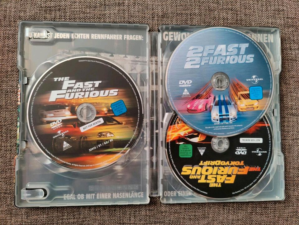 Fast Furious Vin Diesel 1+2+3+4+5+6 Steelbook Limited Blu-ray DVD in Ludwigsburg