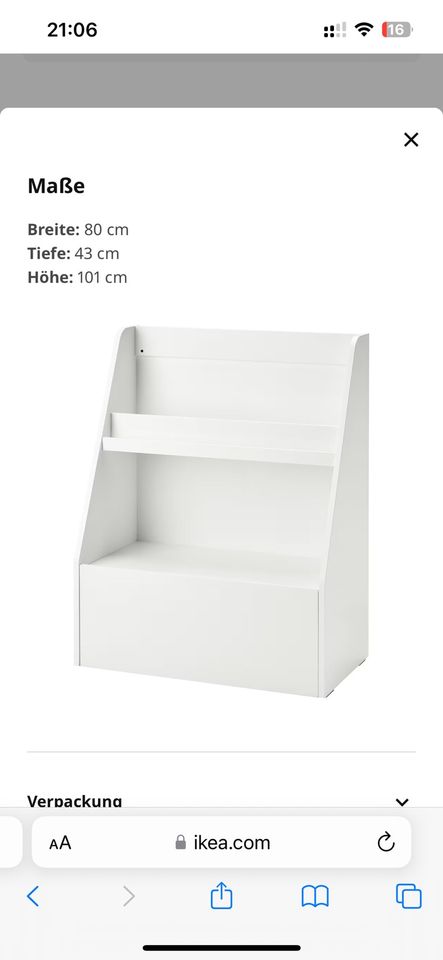 Kinder Bücherregal Ikea Bergig mit Schublade in Oldenburg