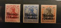 Briefmarken Deutsche Kolonien Marokko 36, 37a, 38 ungebraucht Brandenburg - Velten Vorschau