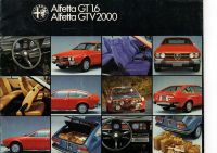 Prospekt Alfetta GT1,6 und GTV 2000  von Alfa Romeo Bayern - Eußenheim Vorschau
