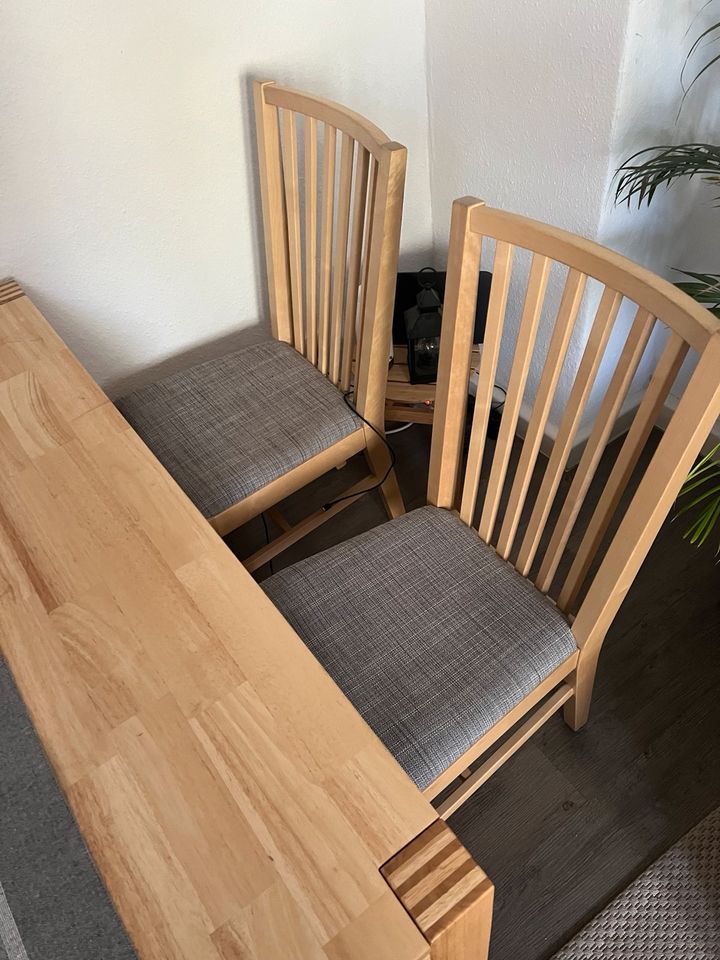 Ikea Tisch Nordby Massivholz und 4 Stühle in Herne