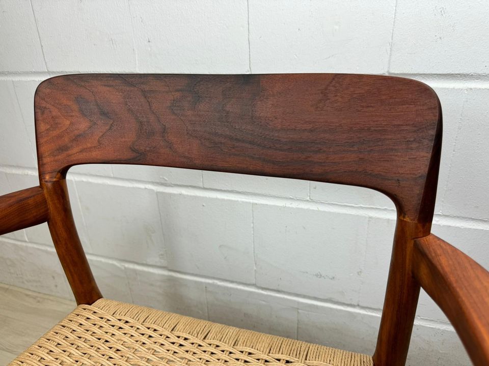 Vintage Teak papercord MØLLER Stuhl armchair No. 56 danish 60er in Delmenhorst