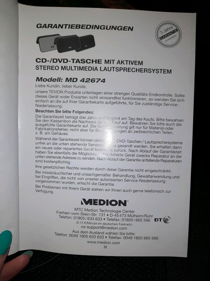 CD/DVD Tasche mit Lautsprechersystem in Kaiserslautern