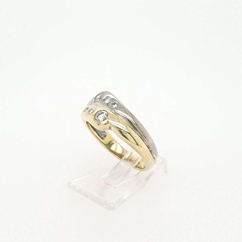 Brillantring Gelbgold Weißgold 585/14kt ca. 0,34 ct./si in Flensburg