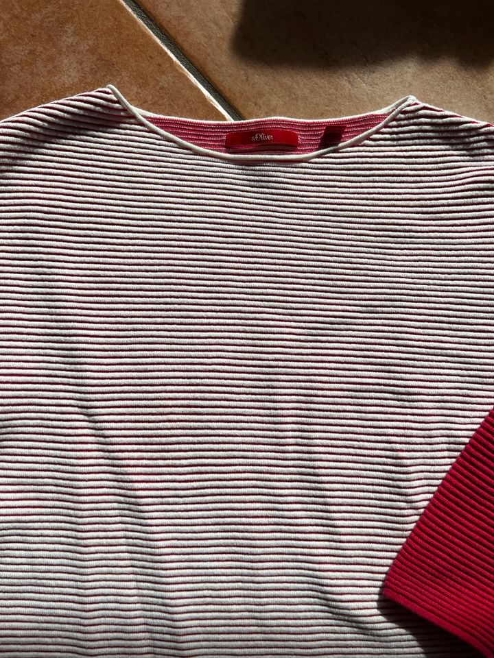 Pullover s.Oliver rot/ beige Gr. 38 in Waldböckelheim