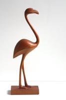 Mid Century Holzfigur Flamingo Kranich aus der ehem. DDR Stuttgart - Stuttgart-West Vorschau
