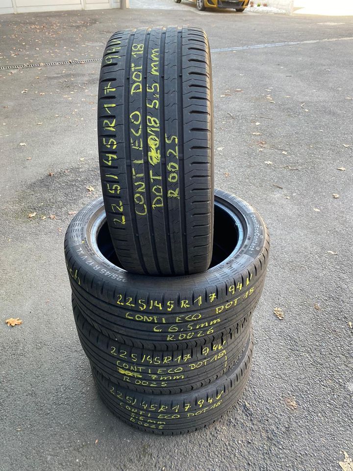 4x Sommerreifen Continental 225/45 R17 94V R0025 in Marbach am Neckar