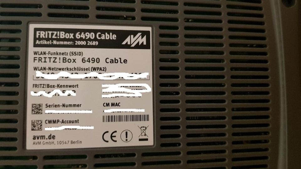 FritzBox 6490 Cable Mesh DECT Medienserver in München