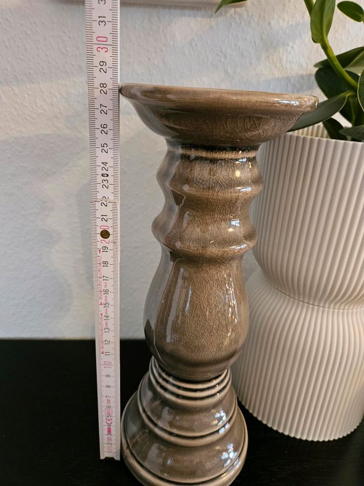 Kerzenständer grau Keramik in Sindelfingen