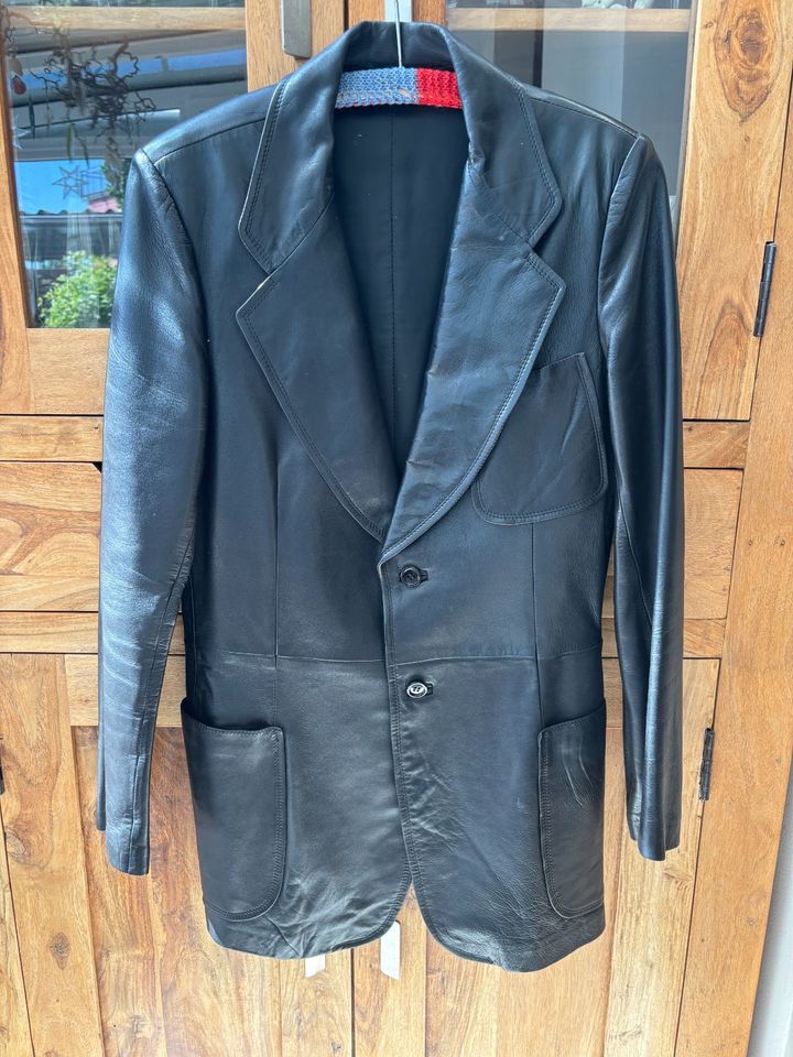 Original 70er Jahre Blazer, Jacke, Lederjacke schwarz Gr. S in Nürnberg (Mittelfr)