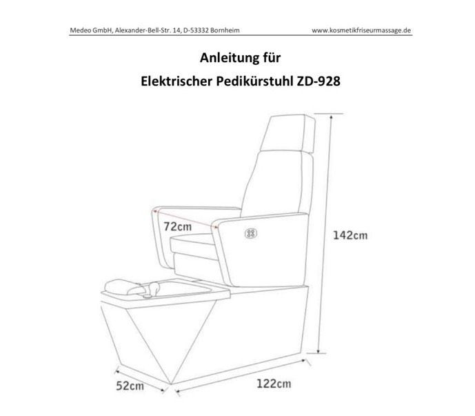 Pedikürestuhl mit Waschbecken zu verkaufen in Köln