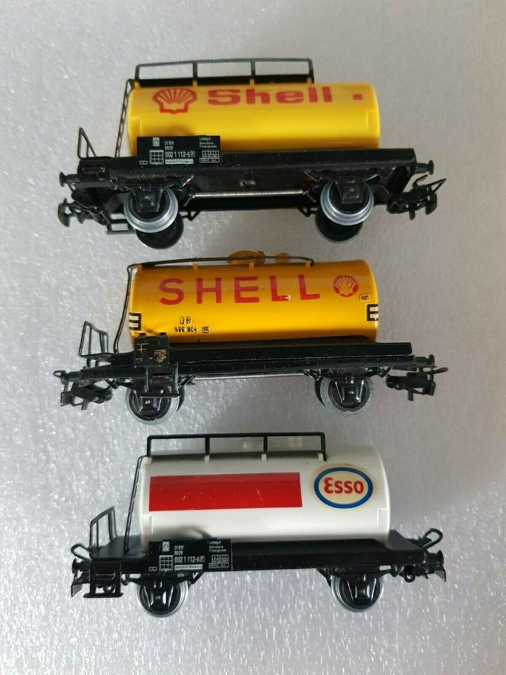 Märklin / Primex H0 4441, 4502, 4579 3 Kesselwagen Esso, Shell in Dortmund