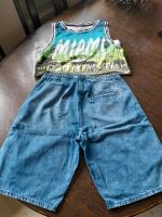 Sommeroutfit Shorts Jeans + Tank Top 158 Niedersachsen - Georgsmarienhütte Vorschau