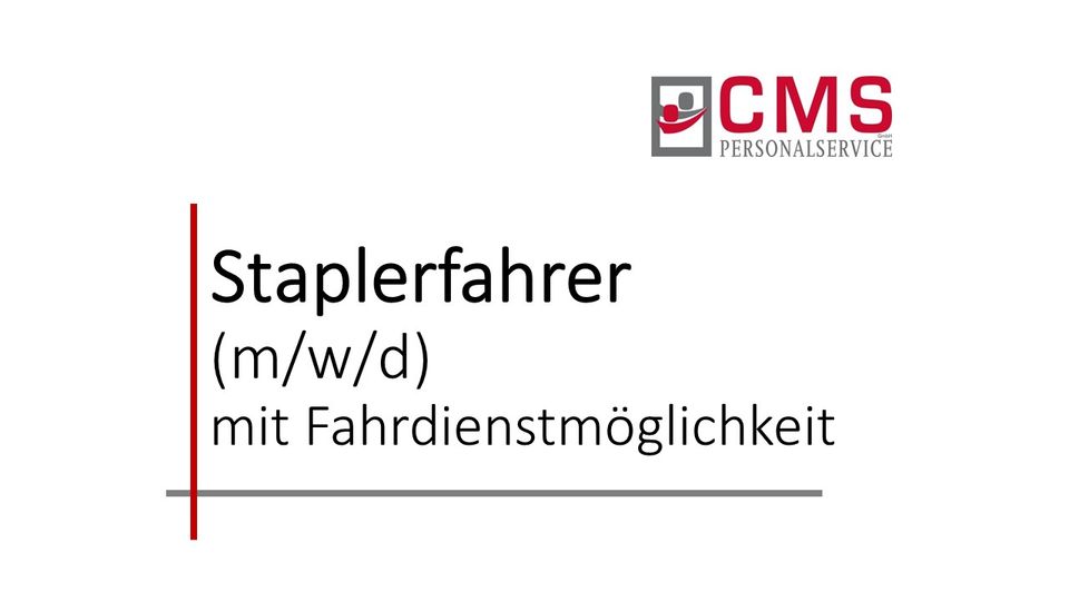 Staplerfahrer (m/w/d) in Kleinostheim