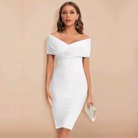 Weißes Kleid mit Carmen Ausschnitt für Standesamt Hochzeit Bayern - Igensdorf Vorschau