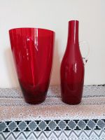 2 Stück: Blumenvase: Glas: rot Saarland - Neunkirchen Vorschau