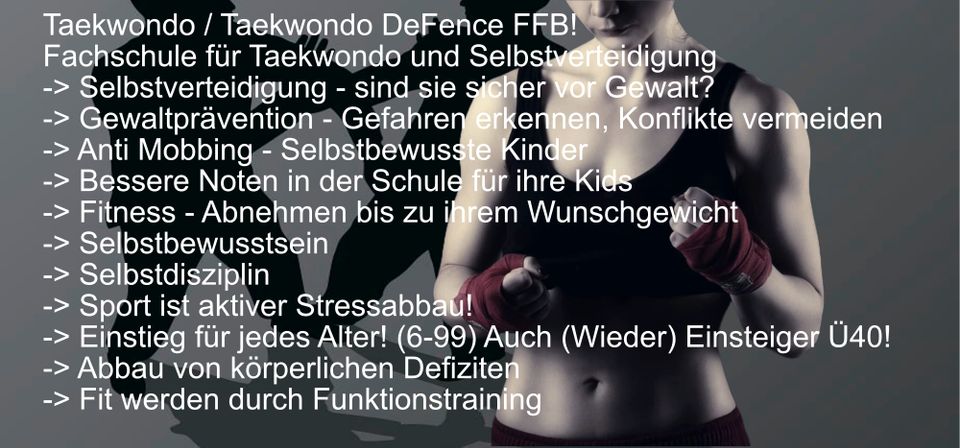 Fit und Sicher – investiere in deinen Schutz mit Taekwondo DeFenc in Fürstenfeldbruck