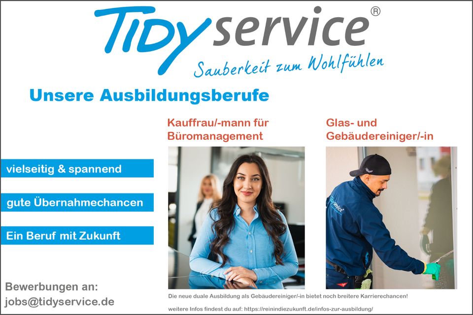 Ausbildung zum Glas- und Gebäudereiniger (m,w,d) in Pfullingen