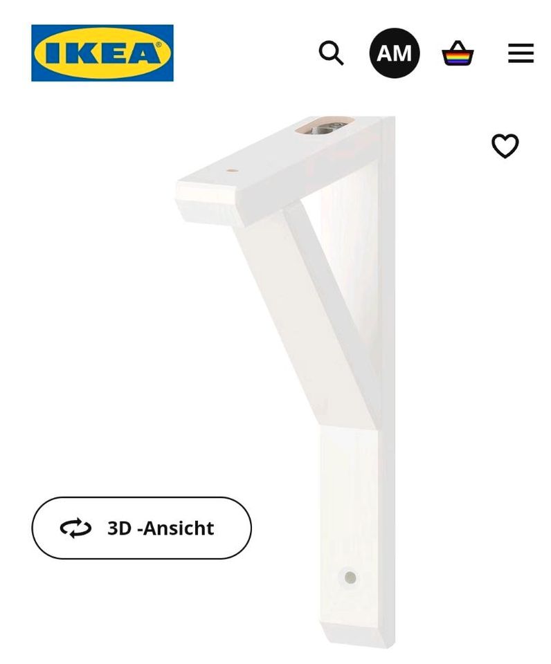 IKEA Sandshult Konsole, 2x Neu, Espe weiß, Regalbrett Halterung in