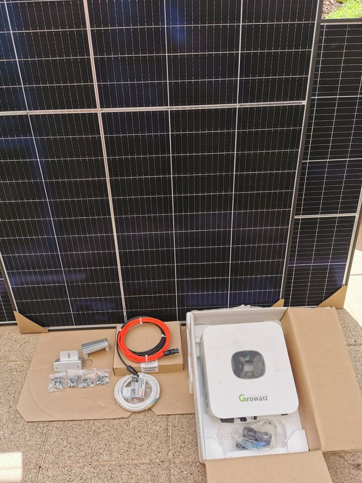 PREMIUM BALKONKRAFTWERK GROWATT 800W KOMPLETTPAKET MODULE + WECHSELRICHTER 800W MINI-PV ANLAGE 800W PHOTOVOLTAIKANLAGE TRINA VERTEX S+ 440W 430W bifazial in Dahlewitz