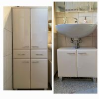 Bad Möbel Unterschrank Hochschrank Cremeweiss Badezimmer Nordrhein-Westfalen - Senden Vorschau