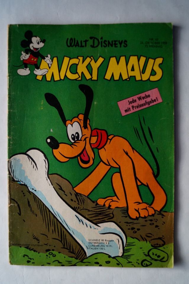 Micky Maus Heft 43 von 1959 - guter Zustand! Originalheft! in Oettingen in Bayern