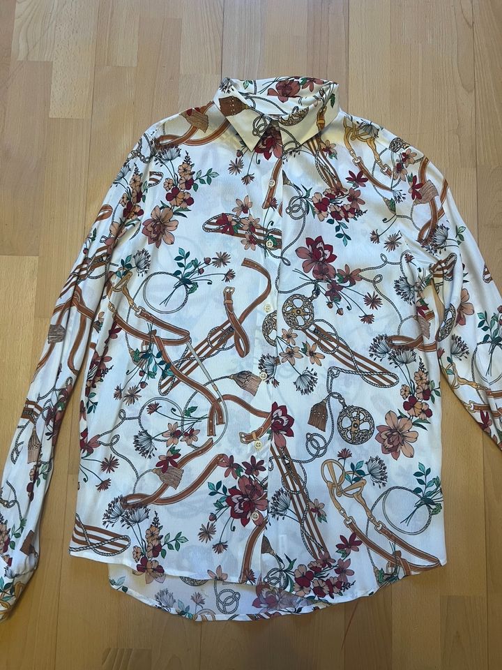 Cavallaro Bluse 34 XS Oberteil Muster weiß in München