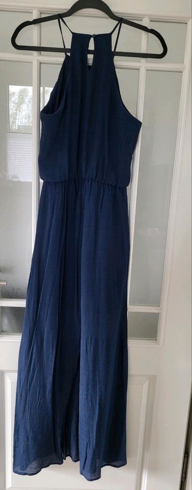 Bodenlanges Sommerkleid dunkelblau Gr. S leinen-optik in Sassenberg