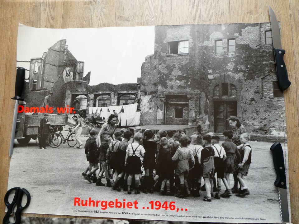 4 Poster Ruhrpott Ruhrgebiet Wiederaufbau 1946 in Lünen