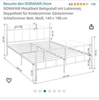 Bett Gestell 140x190 Nordrhein-Westfalen - Witten Vorschau