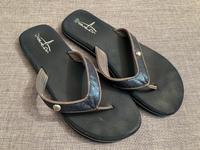 BLUEFIN Flipflops Zehentrenner blau glitzer Gr. 40 Bayern - Erlangen Vorschau