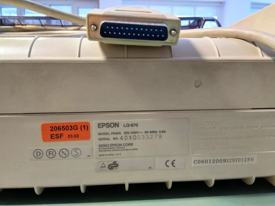 Epson Drucker LQ-870, Matrixdrucker Nadeldrucker in Köln
