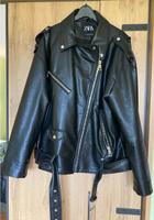 Kunstlederjacke - Zara - schwarz - Gr. L Niedersachsen - Werlaburgdorf Vorschau