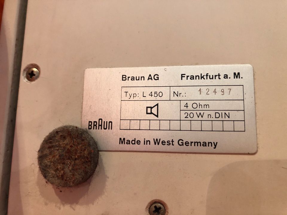 Braun CSV 13 + L450 Röhrenverstärker+LS Original ca 60 Jahre alt! in Nürnberg (Mittelfr)