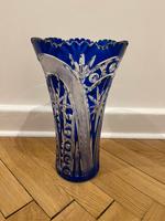 Cobald Blue Glasvase Bavaria Art Deco Kristall Blumenvase Berlin - Zehlendorf Vorschau