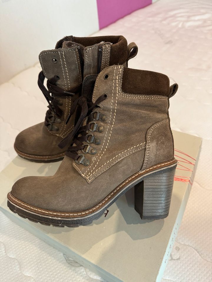 TAMARIS Schuhe Stiefeletten braun Grösse 37 wie Neu in Schiffweiler