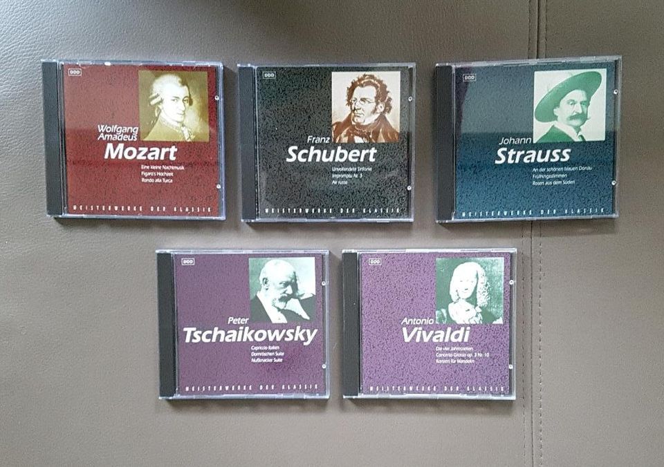 5 CDs Meisterwerke der Klassik Mozart Schubert Strauss Vivaldi in München