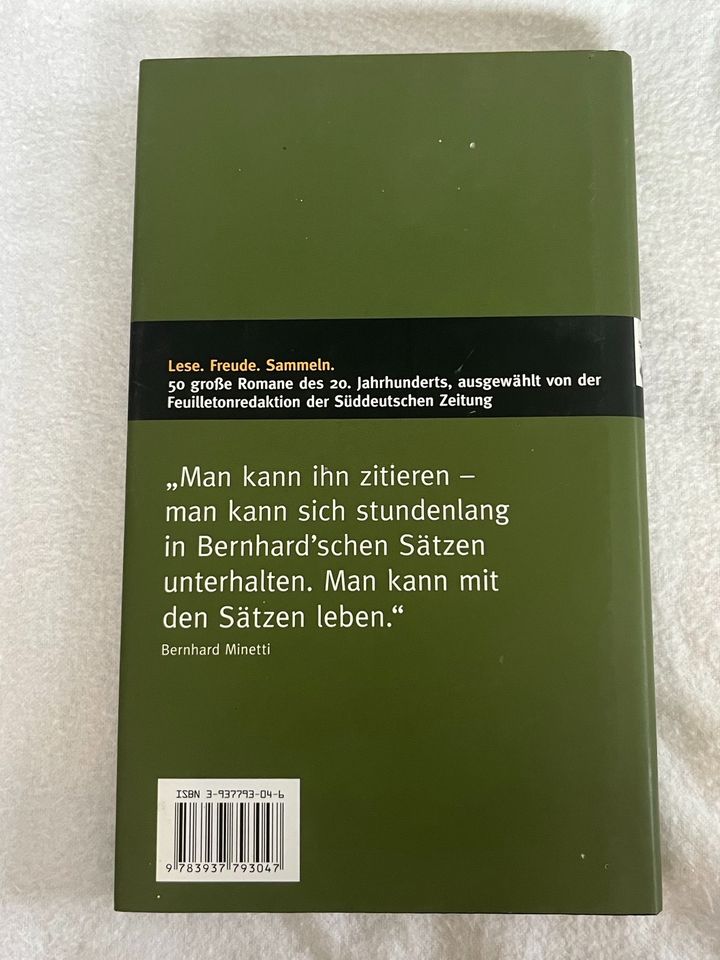 Buch von Thomas Bernhard, Der Untergeher, SZ Bibliothek 5, Roman in Ramerberg