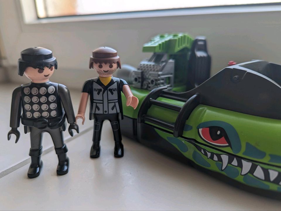 Playmobil Hoverkraft Boot mit Krokodil, Gangster, Verbrecher in Martfeld