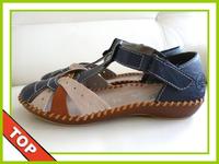 Rieker Klett-Slipper Sandalen Blau/Braun/Beige Gr.38G ✅ Fußbett Nordrhein-Westfalen - Bocholt Vorschau