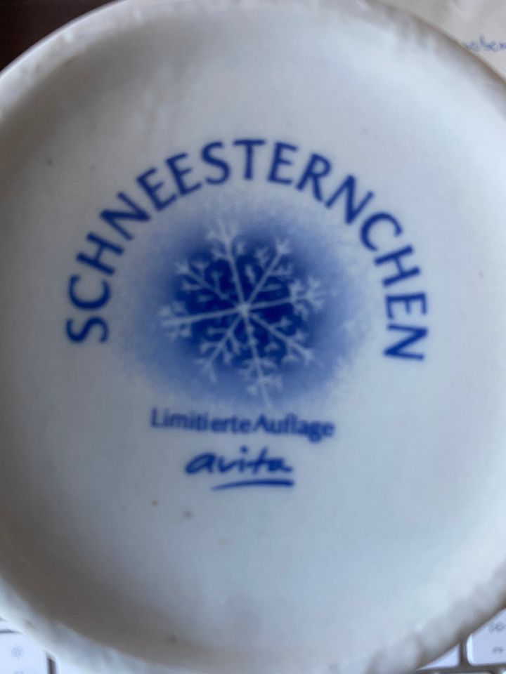 Schneesternchen Advents- oder Weihnachstasse aus Porzellan in Bad Schmiedeberg