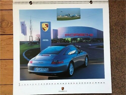 PORSCHE Kalender 1986 bis 2002, hier Modell 2002 in Hamburg