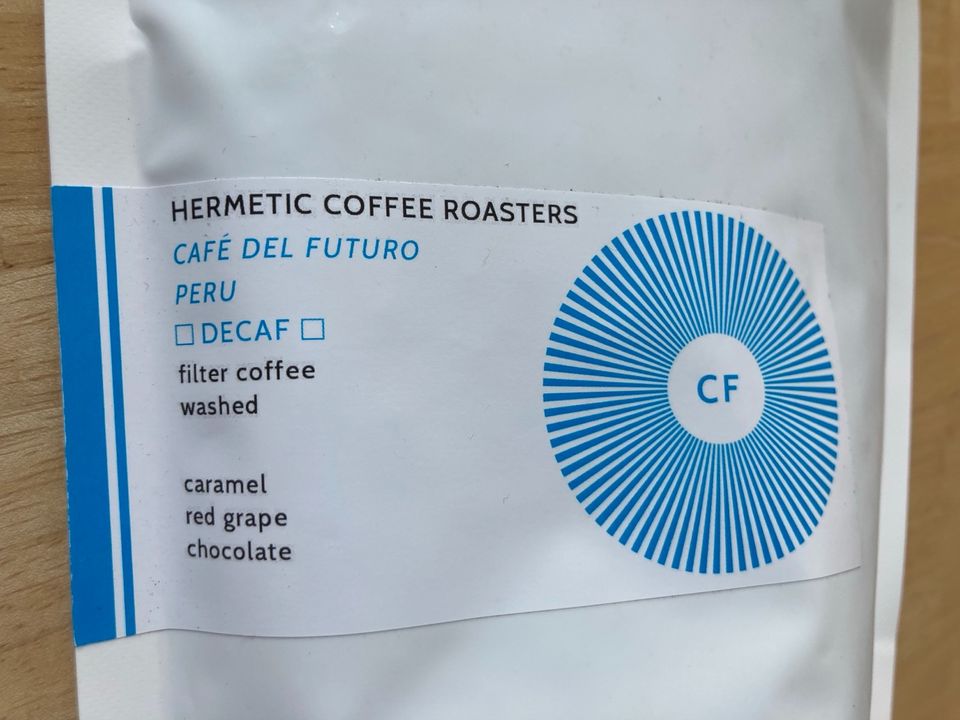 Hermetic coffee roasters Decaf Entkoffeinierte Kaffeebohnen 250g in Wolfenbüttel