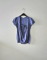 T-Shirt kurzarm Damen lila Bündchen ohne Pflegeetikett Promod Hessen - Mühlheim am Main Vorschau
