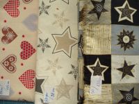 3 x weihnachtlicher Baumwollstoff, Patchwork, Herzen und Sterne Schleswig-Holstein - Flintbek Vorschau