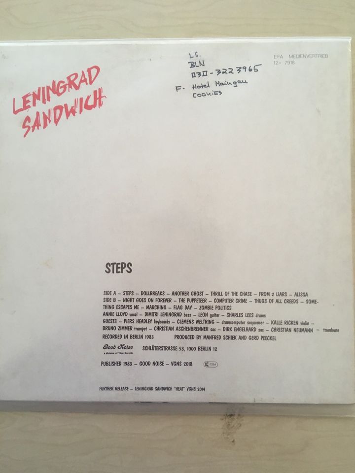 leningrad sandwich steps vinyl schallplatte new wave post punk in Hamburg