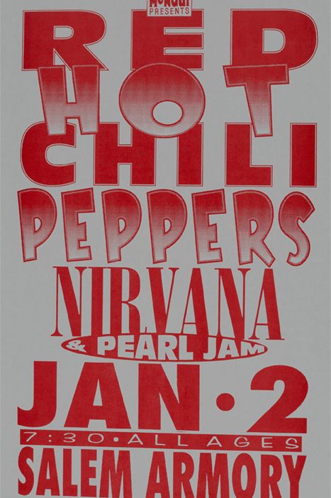 Plakat RED HOT CHILI PEPPERS & NIRVANA & PEARL JAM Konzert Poster in Ahrensfelde