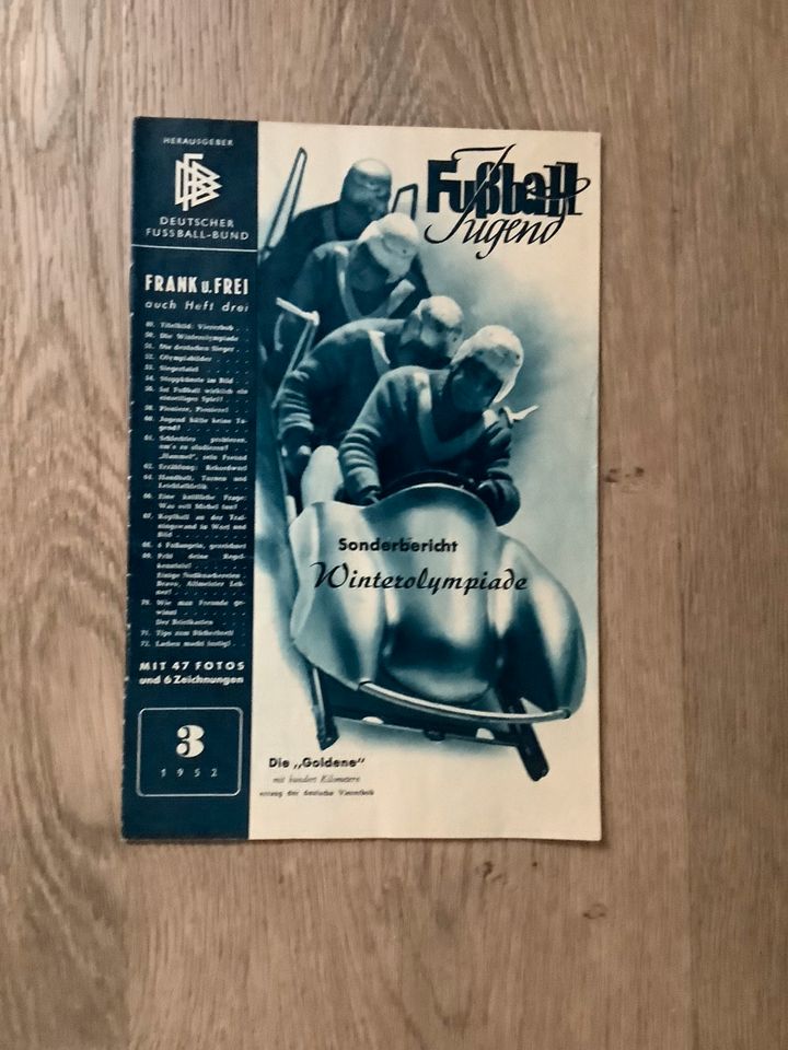 DFB Fußball Heft     3/1952   „Fußball Jugend“ in Hamburg